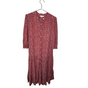 Max Studio cottage core dress with buttons and a floral pattern size medium